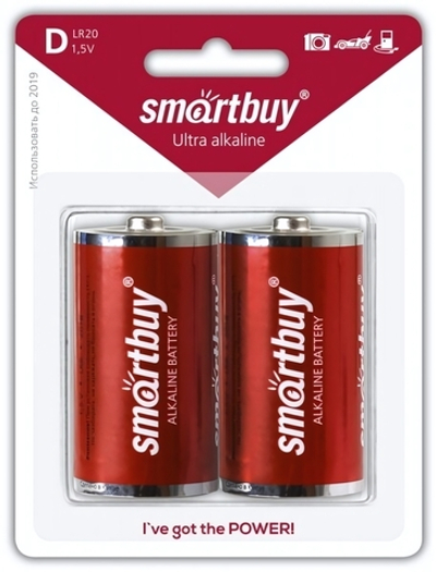 Элемент питания Smartbuy LR20 BL/2