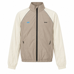 Bluza chlopieca BOSS x AO Kids Technical Fabric Logo - stone khaki
