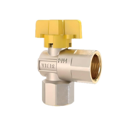 Газовый угловой кран  1/2 Г/Г  (бабочка)  ViEiR (120/15шт)
