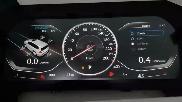 Электронная панель приборов Toyoya Land Cruiser Prado 150 2017-2022 - Kuberg NH-LCD-T04 с сенсорным LCD / ЖК 12.3" экраном QLED