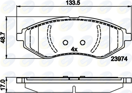 COMLINE - CBP01598-CML - Brake Pad Set, disc brake