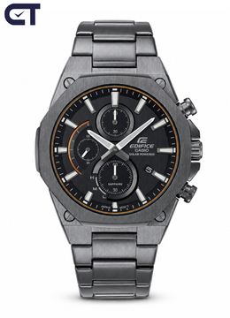 CASIO EFS-S570DC-1AUDF EDIFICE мужские наручные часы — стальной хронограф с черный циферблатом и сапфировым стеклом