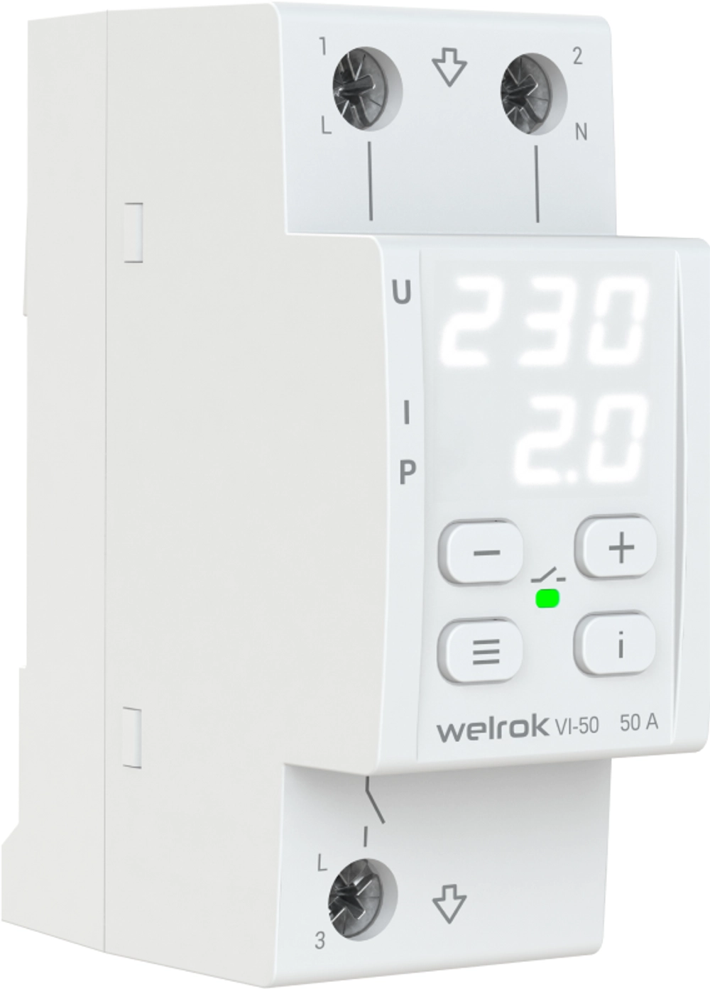 Реле напряжения с контролем тока Welrok VI-50