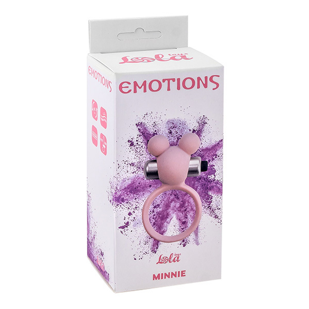 Розовое эрекционное виброколечко 3см Lola Games Emotions Minnie Light pink 4005-02Lola