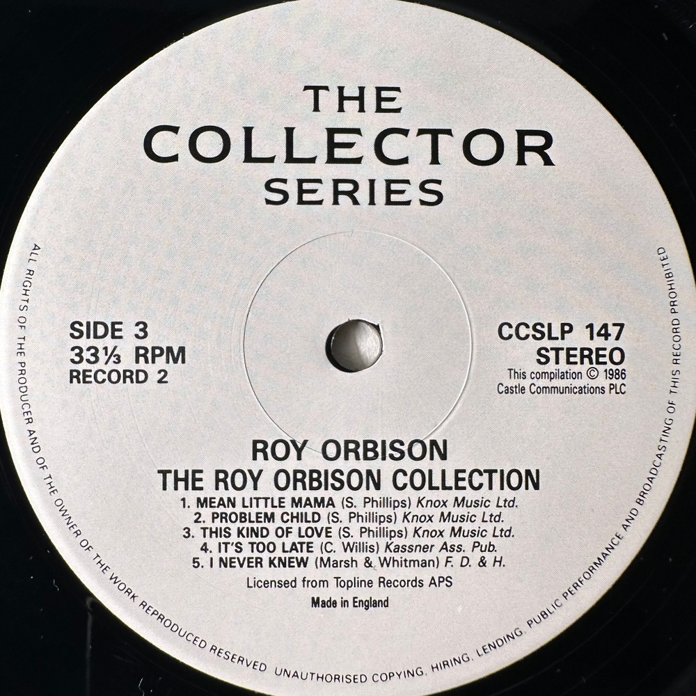 Roy Orbison ‎– The Roy Orbison Collection 2LP (Англия 1986г.)
