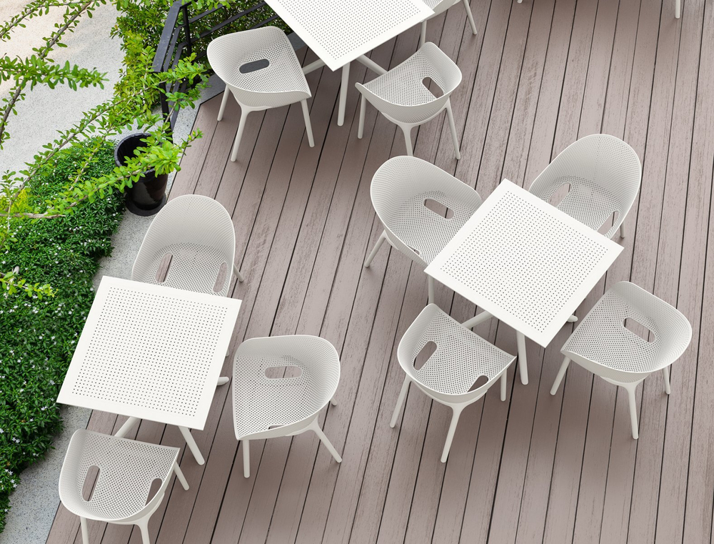 Стол пластиковый, Siesta Contract Sky Table 80, белый