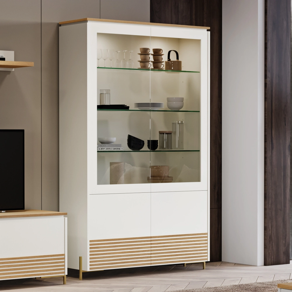 Витрина NOA 2041 Neutro/Lacado Branco IDC Mobiliario