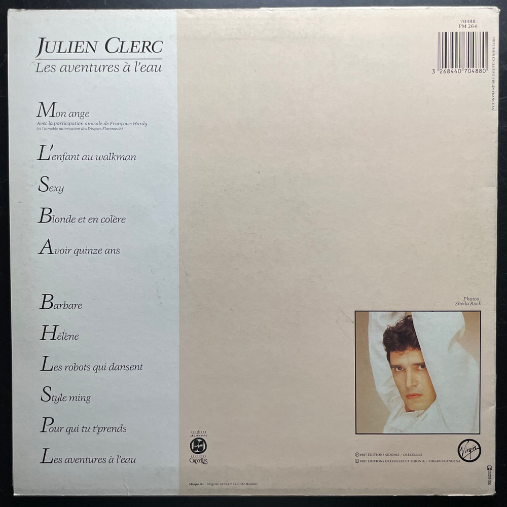 Julien Clerc ‎– Les Aventures À L'eau (Франция 1987г.)