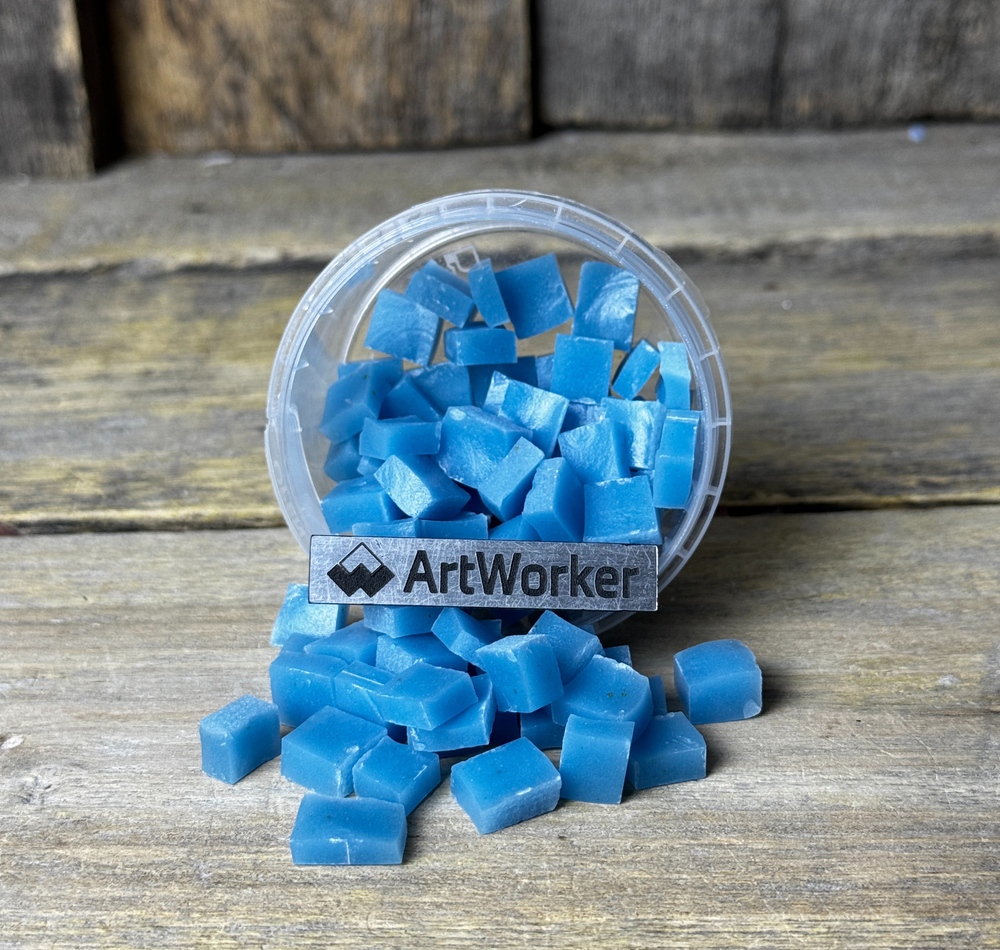 Голубая колотая смальта SP15 10x10 мм | ArtWorker