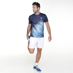 Мужское теннисное поло Quiet Please Ocean Splash Receiver T-Shirt Men - Blue