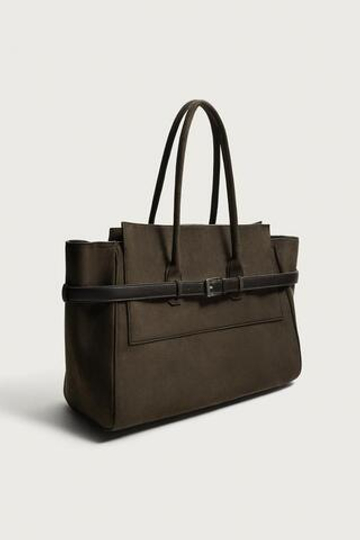 ZARA СУМКА С РЕМЕШКОМ, КОРИЧНЕВЫЙ