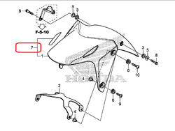 61110-MGZ-D10ZF (61110-MGZ-D11ZF), FENDER SET, FR. (WL) *TYPE1*. Front Fender Honda CBR500R, WHITE, 2013-2015