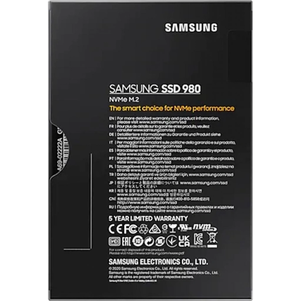 Накопитель SSD Samsung 980 1Tb (MZ-V8V1T0BW)