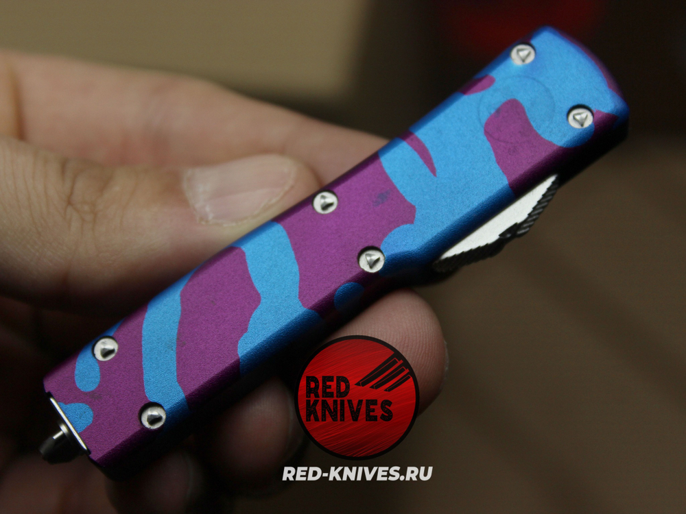 Нож Microtech UTX-70 D/E (фиолетовый тигр) эксклюзив RED-Knives RK-533