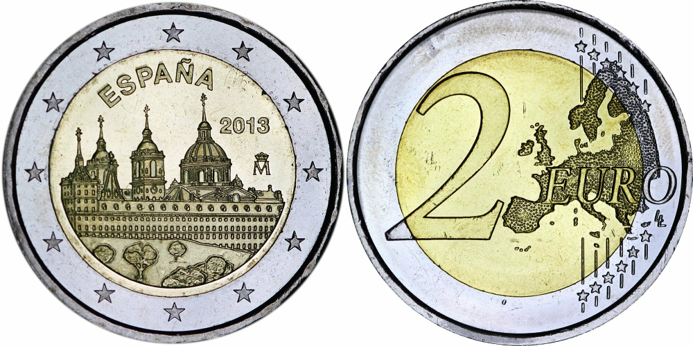 Испания 2 евро, 2013 ЮНЕСКО - Монастырь Эскориал XF