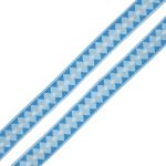 Лента атласная с рисунком Ромбы 25.0 мм / 3 метра, синий, Globus