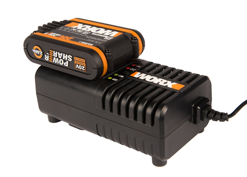 Комплект WORX WA3611: Двойное зарядное устройство WA3883