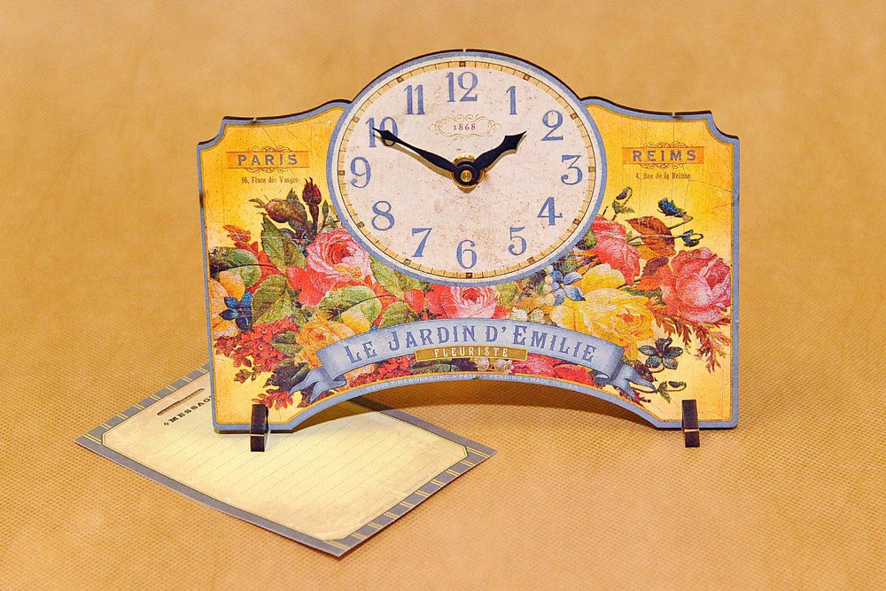 Часы настольные Timeworks Emily's Garden POTEGF США