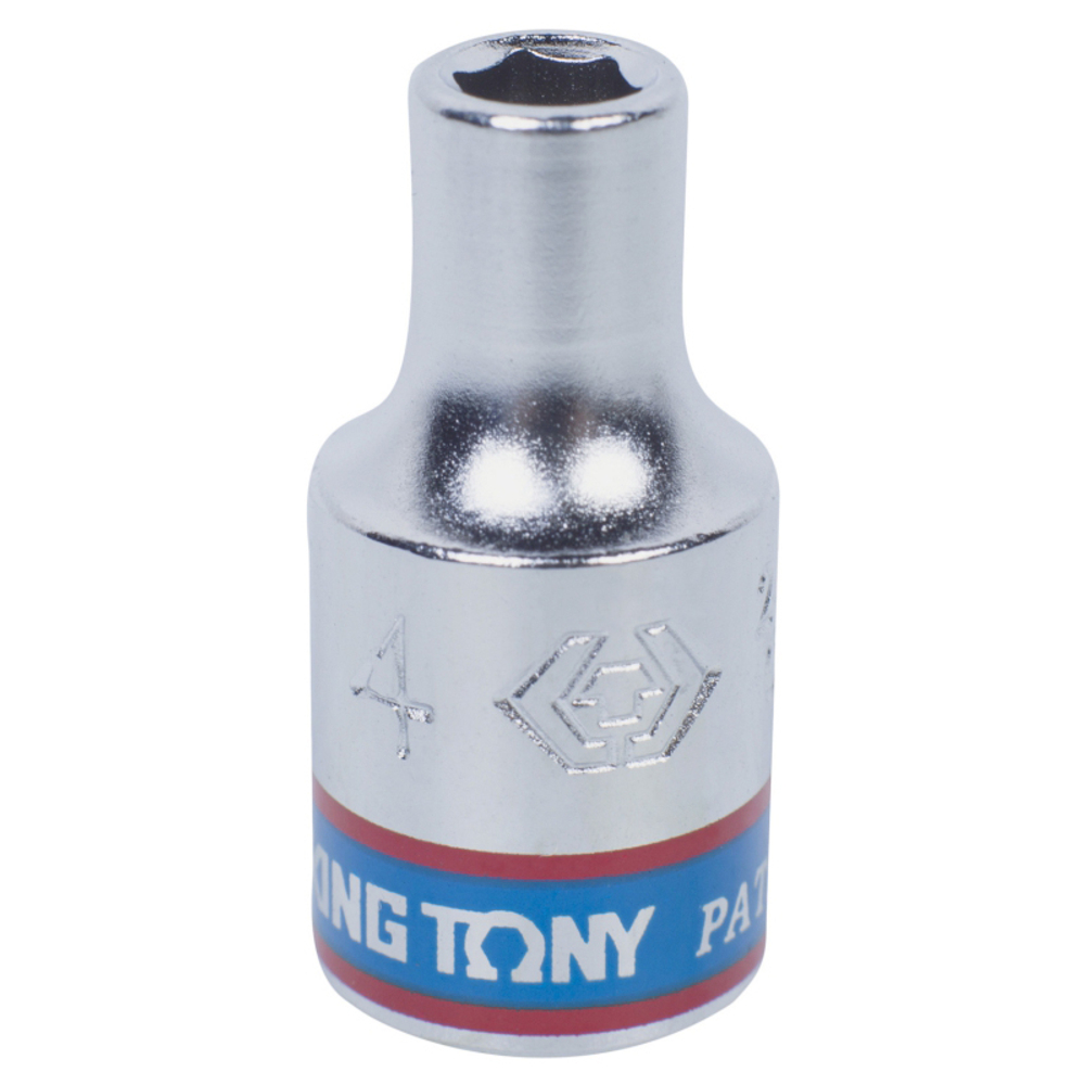 KING TONY (233504M) Головка торцевая стандартная шестигранная 1/4", 4 мм