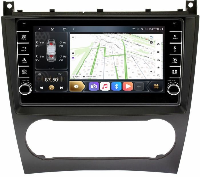 Магнитола для Mercedes-Benz G W463 2000-2006, C-класс W203 2000-2004 - Kuberg OL-9987 (кнопки и крутилки), Android 12, Быстрая, CarPlay, 4G SIM-слот
