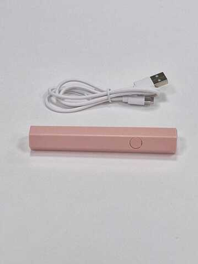 Фонарик УФ USB ШЕСТИГРАННЫЙ розовый