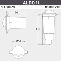 Встраиваемый светильник уличный Aldo 1L1.000.000.LXZ1L Fumagalli