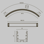 Профиль Led Strip ALM-3535R-B-D-90°-1.5M