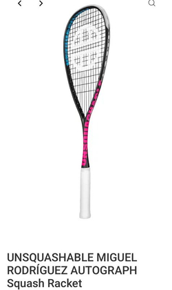 UNSQUASHABLE, MIGUEL RODRIGUEZ AUT0GRAPH, 125g, Squash Racket