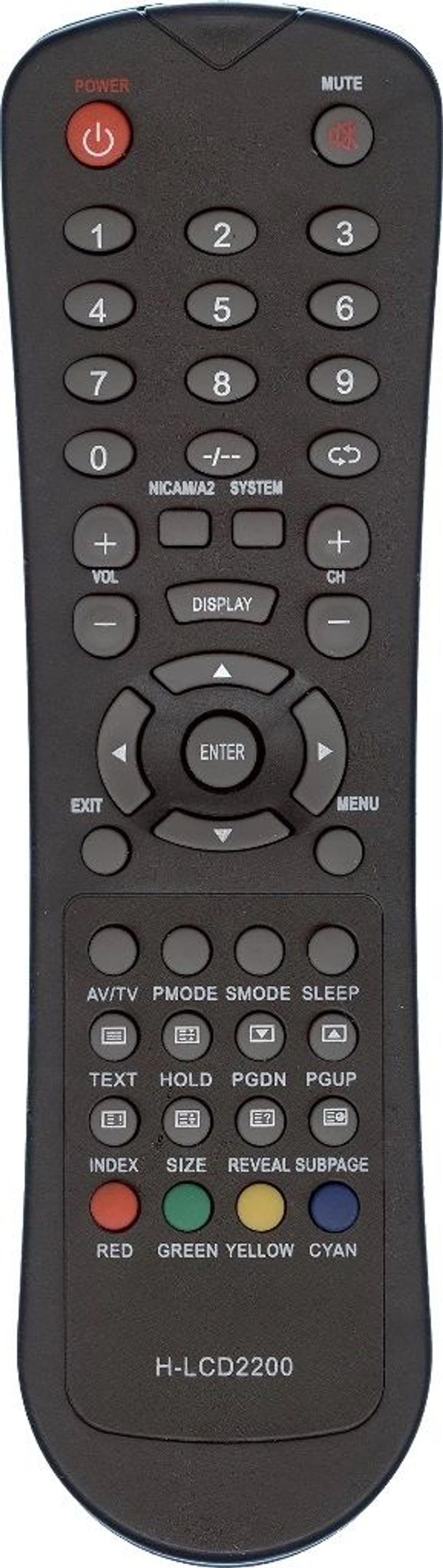 Пульт H-LCD2200 (H-LCD1509) для Hyundai/ Supra / Akai