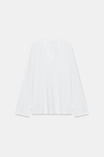 ХЛОПКОВАЯ ФУТБОЛКА С V-ОБРАЗНЫМ ВЫРЕЗОМ — ZARA