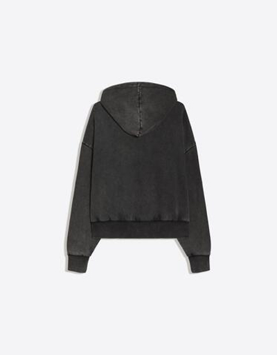Мужское худи на молнии с эффектом стирки - BERSHKA