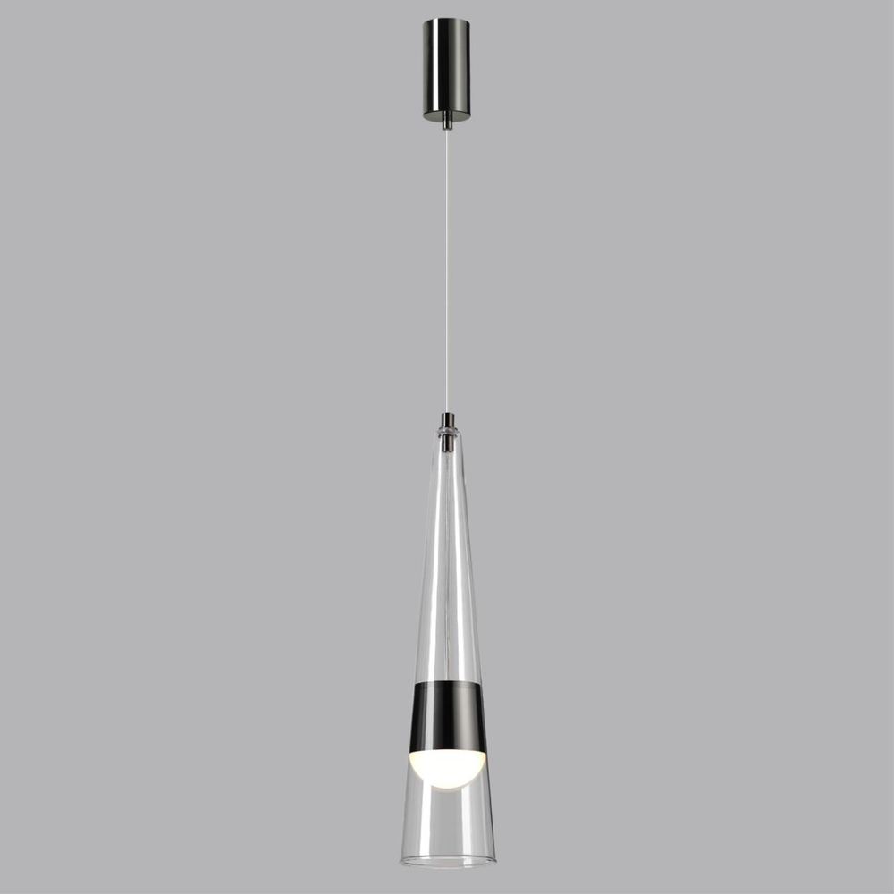 5044/12L L-VISION ODL24 000 глянц.темн.хром/прозрачный/металл/стекло Подвес LED 12W 3000K 1334Лм LUMP