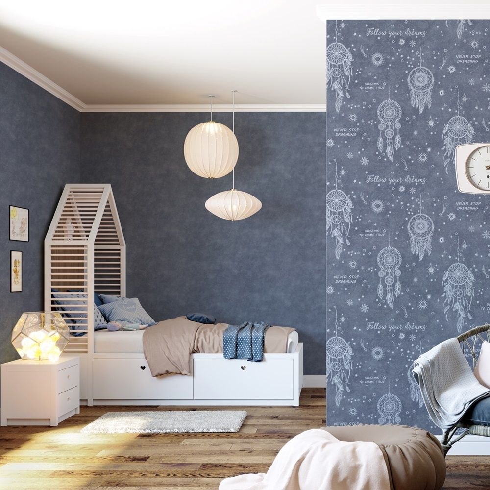 Обои виниловые SP72185-66 PALITRA Simple Lovets Snov, фоновые, в детскую, размер 1.06 х 10.05 м