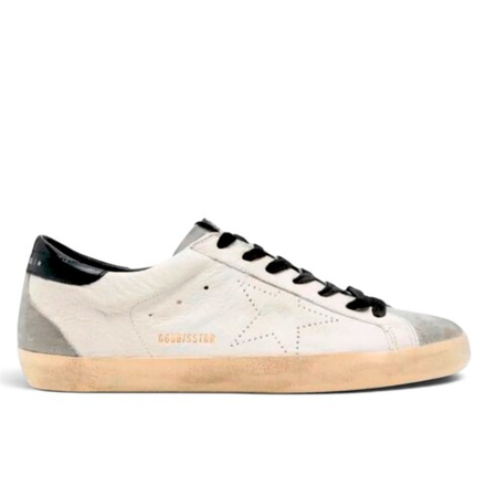 Men's Super-Star Light Beige Leather Perforated Logo