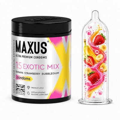 Презервативы ароматизированные MAXUS Exotic Mix 15шт.