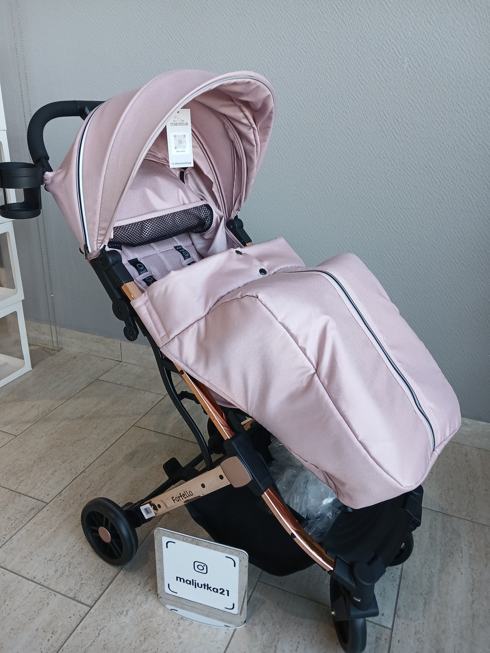 Kоляска детская прогулочная Farfello Comfy Go Comfort (Rose Chrome/Розовый CG-412)