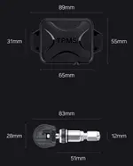 Система контроля давления в шинах - Teyes TPMS с внутренними датчиками