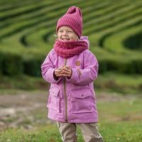 Шапка тыква из смесовой шерсти однослойная с отворотом "Брусника"