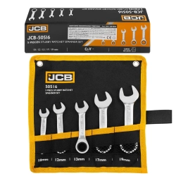 Ключи комбиннированные трещоточные, набор 5пр. JCB JCB-50516