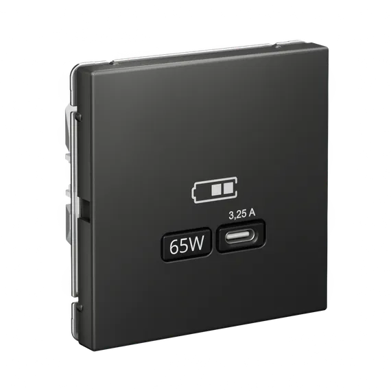 Розетка с USB C Systeme Electric ArtGallery Базальт GAL001427