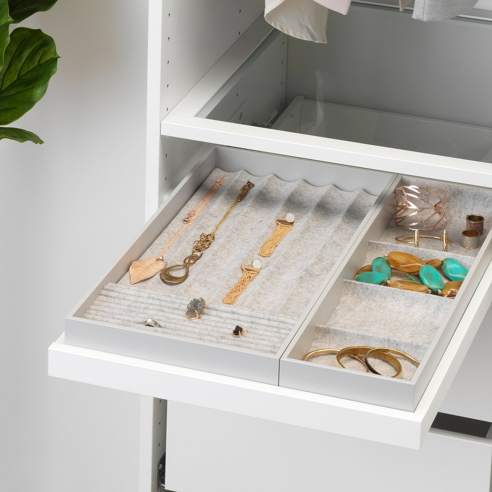 IKEA KOMPLEMENT  (ИКЕА КОМПЛЕМЕНТ)  -  Вкладыш для выдвижного лотка - светло-серый 50x58 см