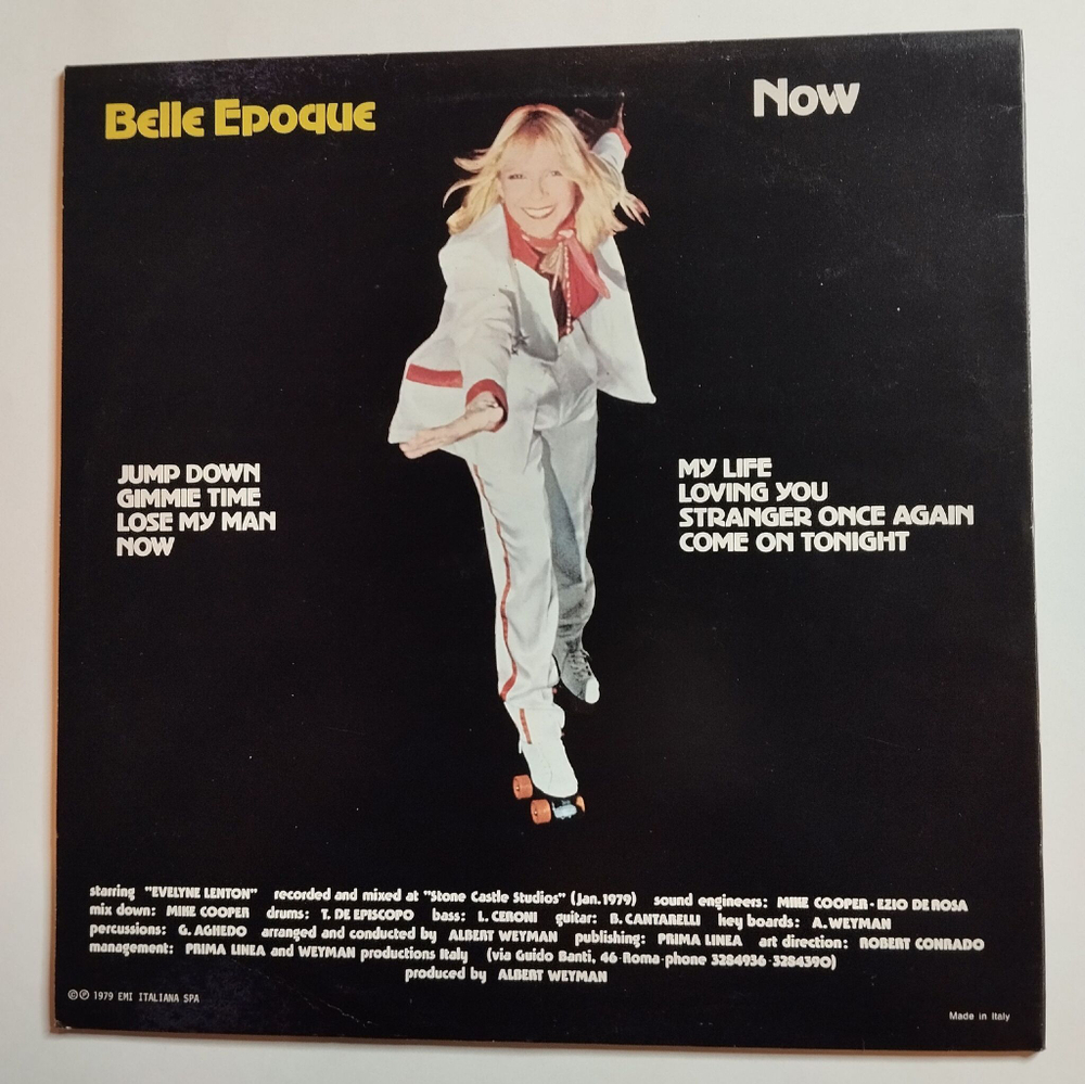 Винтажная виниловая пластинка LP Belle Epoque Now (Italy 1979)