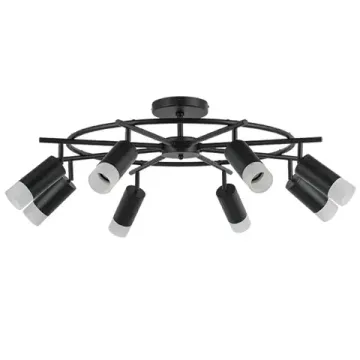 Люстра на штанге с акрилом 8*GU10 LR7183781 черный Rullo Lightstar