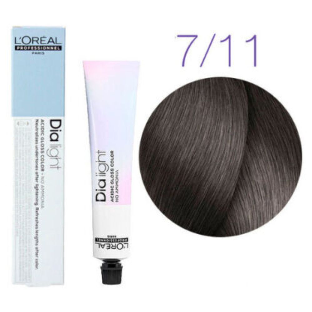 L'Oreal Professionnel Dia Light 7.11 блондин пепельный интенсивный 50мл