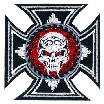 Нашивка Крест мальтийский (череп)