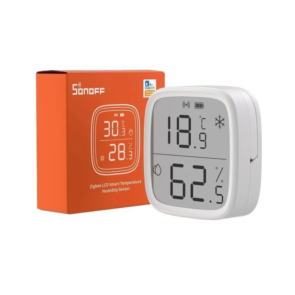 Умный ZigBee Датчик температуры и влажности с дисплеем SONOFF SNZB-02D (Работает с Алисой)