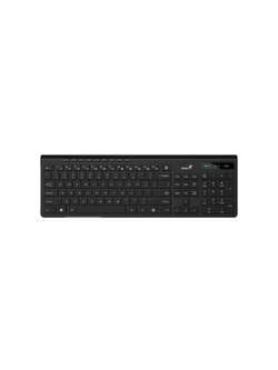Клавиатура беспроводная мультимедийная Genius SlimStar 7230. 12 мультимедийных клавиш, тонкие клавиши, 2.4ГГц, поддержка приложения Genius Key support.