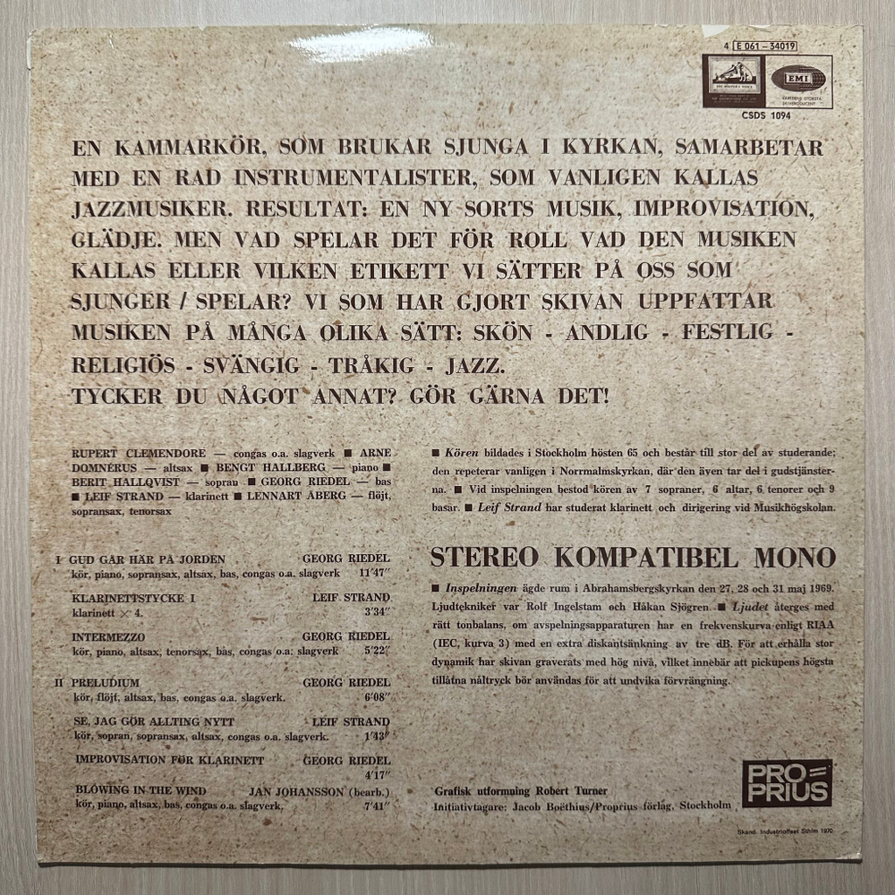 Камерный хор Лейфа Странда (Швеция 1970г.)