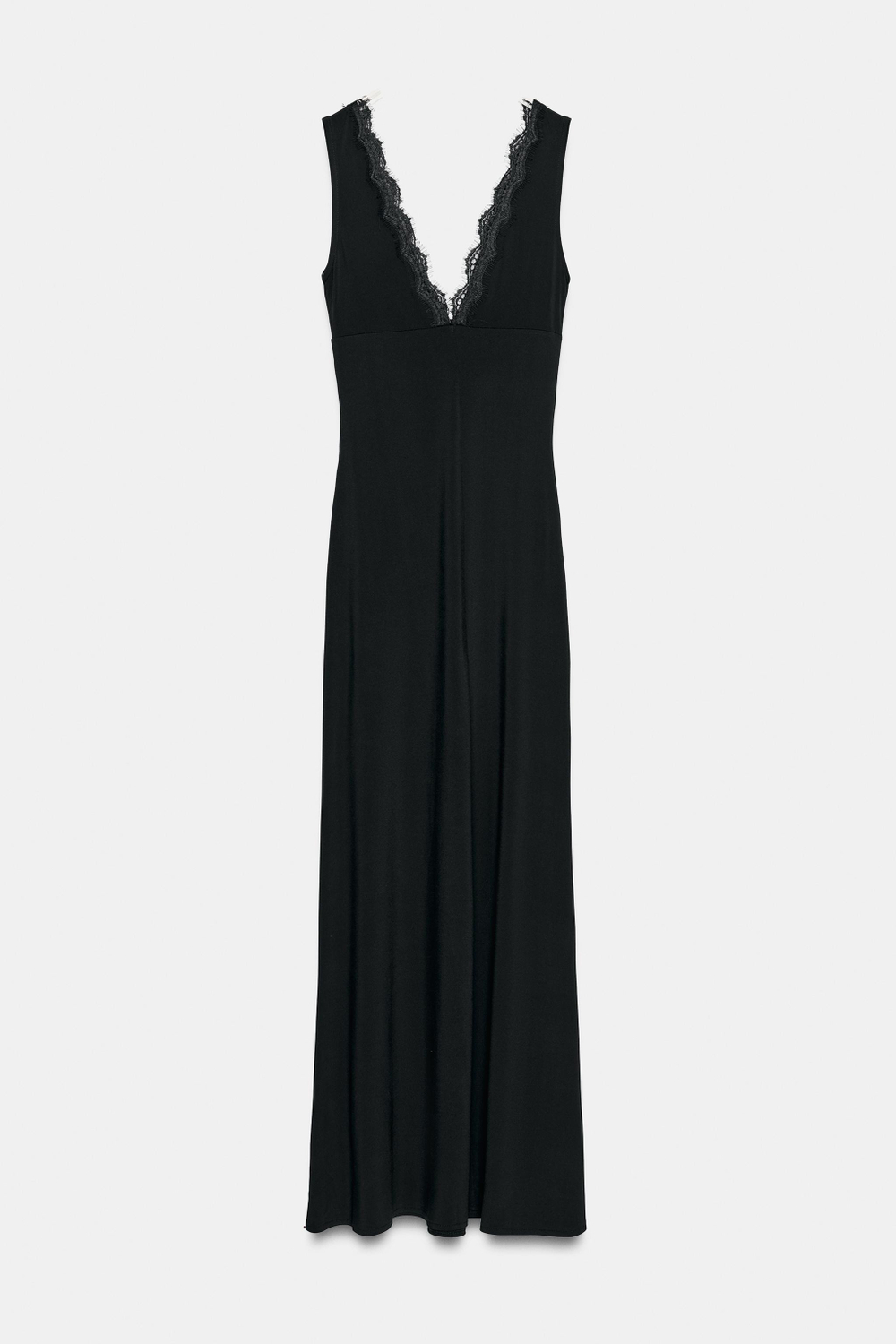 ДЛИННОЕ КОМБИНИРОВАННОЕ ПЛАТЬЕ НА БРЕТЕЛЯХ — ZARA