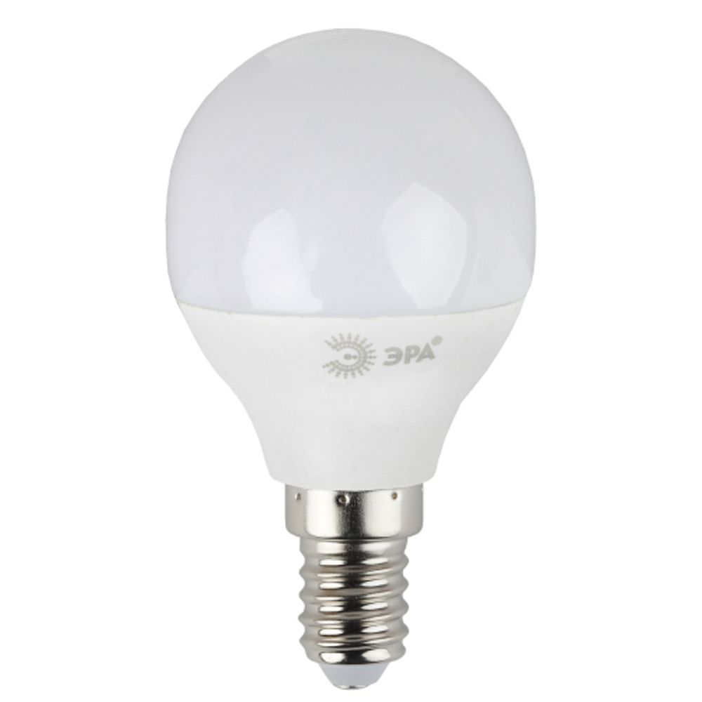 Лампа светодиодная ЭРА STD LED P45-7W-827-E14 7Вт шар теплый белый свет Е14 | Лампы cветодиодные Шар (G/P)